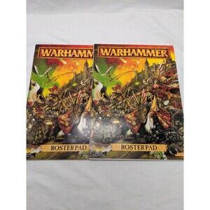 Lot Of (2) Warhammer English Roster Sheet Pads Games Workshop